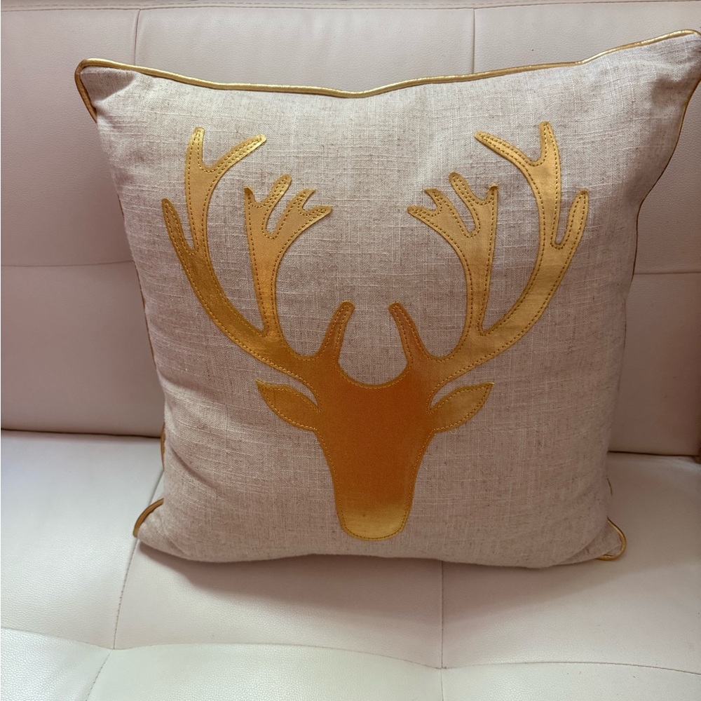 Gold & tan pillow